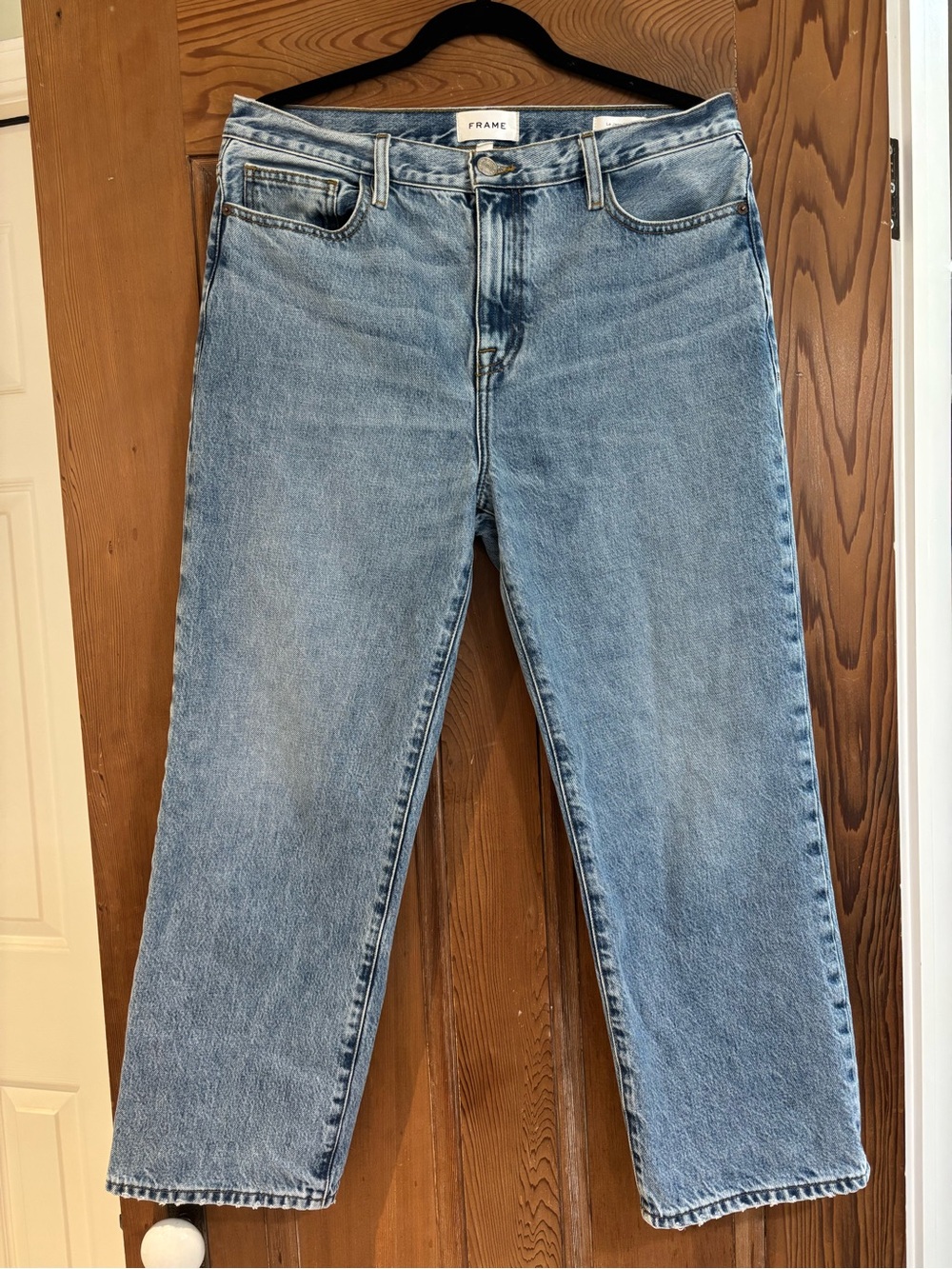 FRAME Light Wash Straight Leg Crop Jeans Size 29